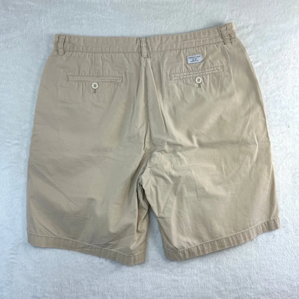 Old Money Vineyard Vines Club Short 35‎ Khaki Cotton Preppy Coastal Hamptons